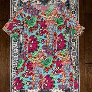 Karlie Multicolor Feather Pattern Top